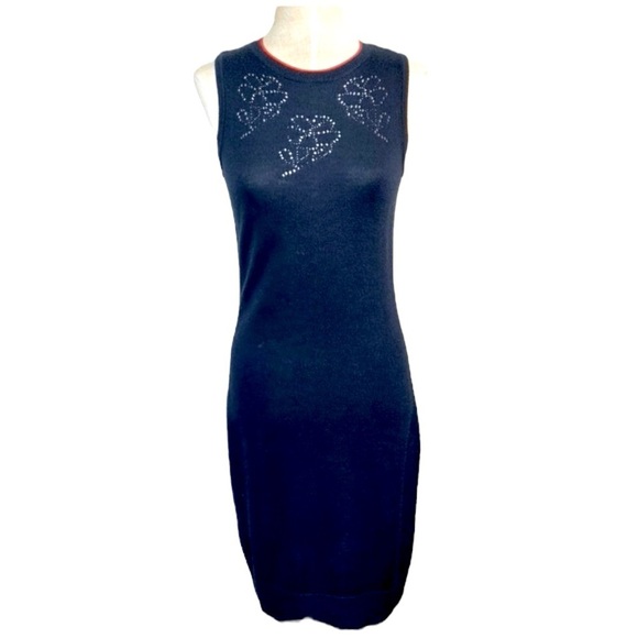 rag & bone Sleeveless X-tra Fine Merino Wool Dress Floral Cutout Detail Medium - Picture 1 of 11